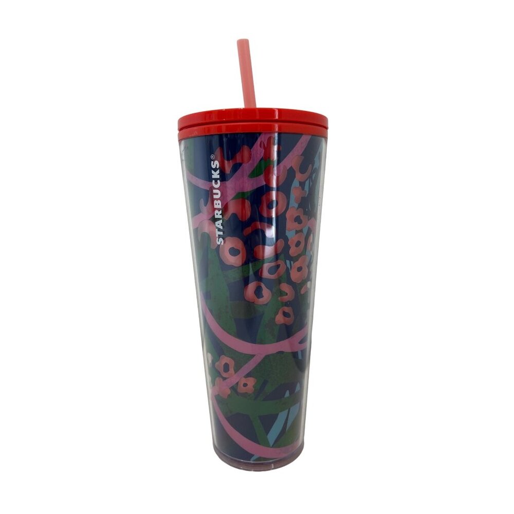 NWT Collector Starbucks 24 oz Jungle Acrylic Tumbler 2021 Venti